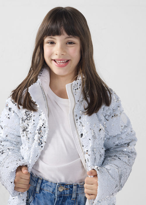 Kid Sequin Jacket White/Silver Lina - JOTT - 3