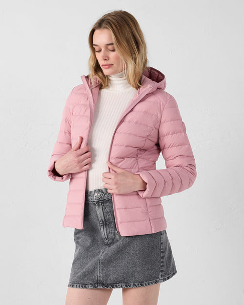 Down jacket with stretch hood light Rose antique Salma - JOTT - 3