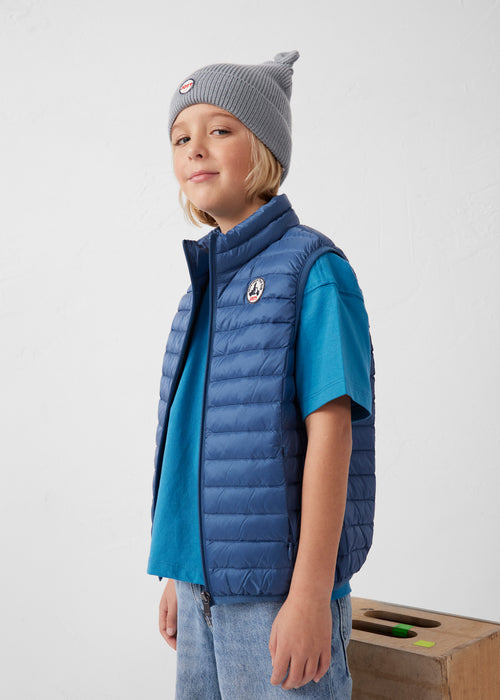 Kid Blue jeans Zoe sleeveless Down jacket - JOTT - 3