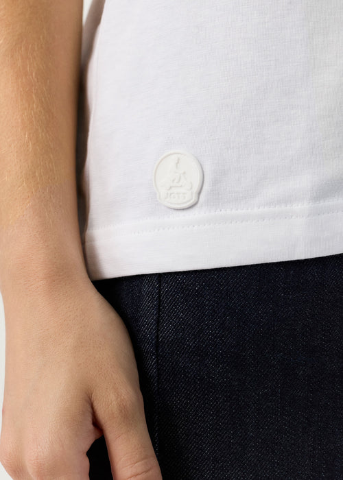 Sofy White V-Neck T-Shirt - JOTT - 5