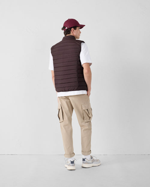 Down jacket sleeveless stretch Café noir Arafo - JOTT - 4