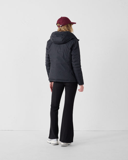 Down jacket reversible Black/leopard beige Bergame print - JOTT - 4