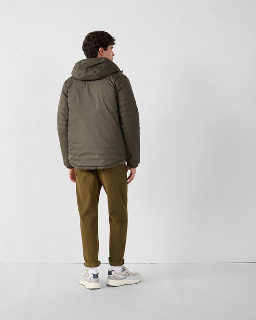 Reversible Down jacket Army/Fire Red Brummen - JOTT - 4