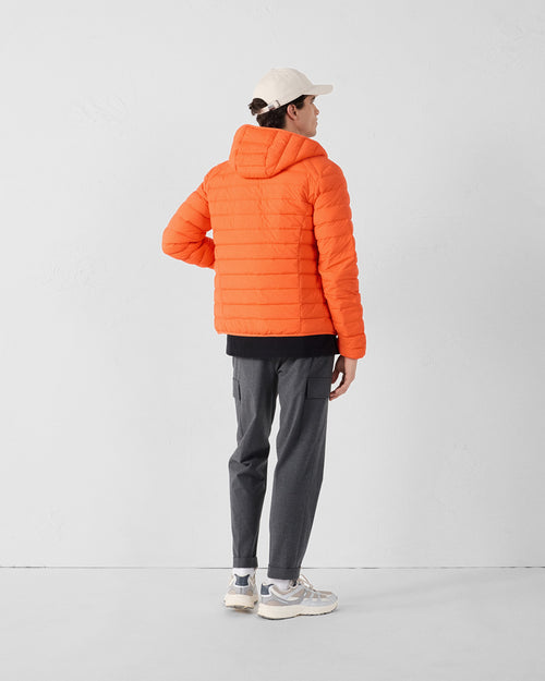 Down jacket light stretch hooded Frantz fire red - JOTT - 4