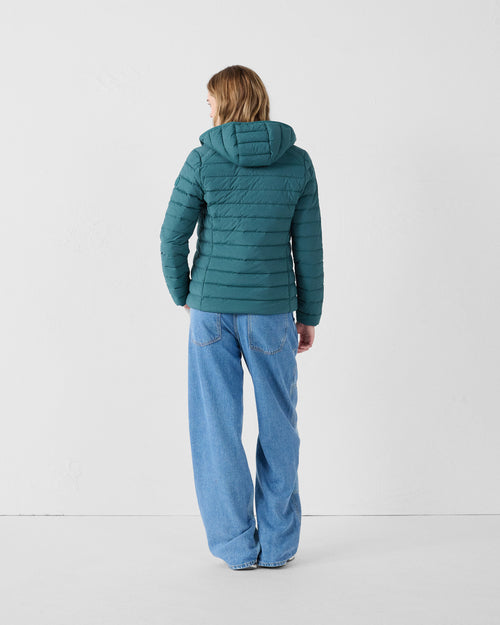 Down jacket with stretch hood light Deep lake Salma - JOTT - 4