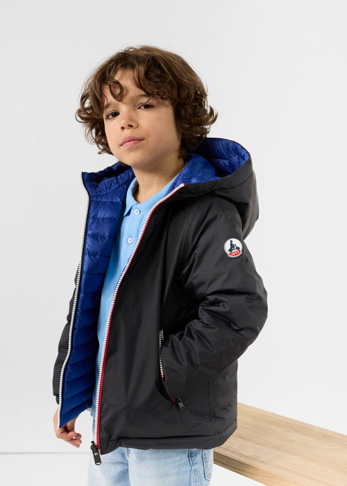 Down jacket Kid reversible Black/cobalt blue Sauda - JOTT - 4