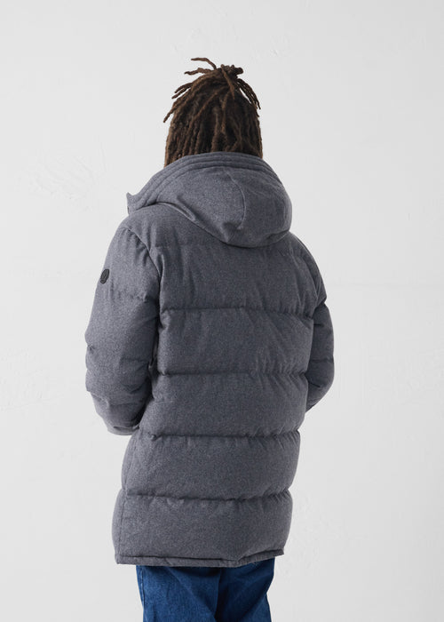 Mid-Length Down jacket Dark Heather Grey Scotty - JOTT - 4