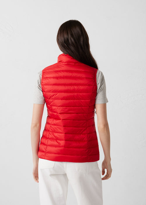 Down jacket light sleeveless Rouge carmin Seda - JOTT - 4