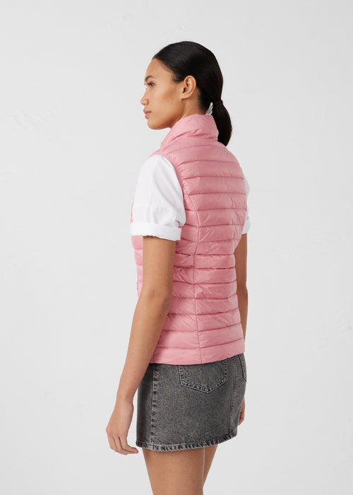 light Down jacket  in antique pink silk - JOTT - 4