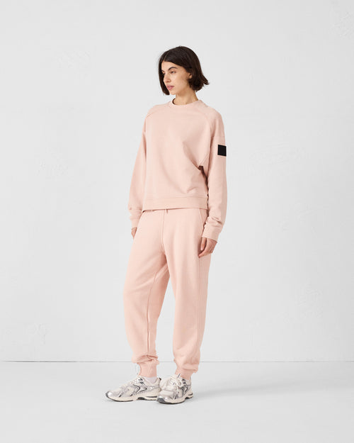 Light peach Pinako dual-material crew neck sweatshirt - JOTT - 4