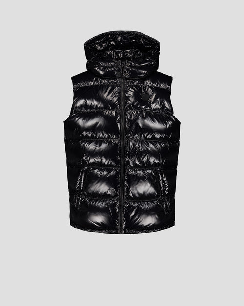 Down jacket lacquered sleeveless Grand Froid Noir Clappe - JOTT - 4