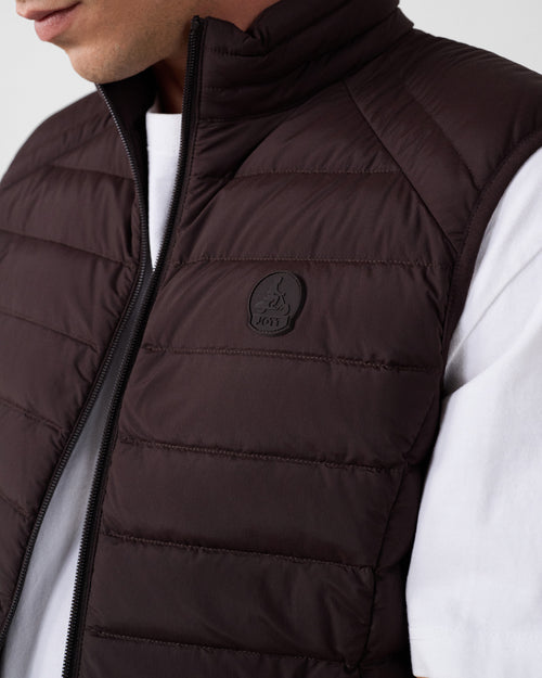 Down jacket sleeveless stretch Café noir Arafo - JOTT - 5