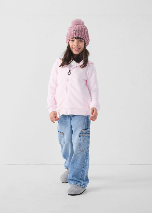 Kid Zip Hooded Jacket Petal Pink Arie - JOTT - 5