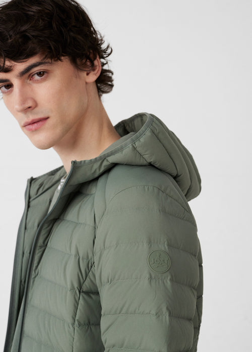 light Down jacket  with hood Sage green Frantz - JOTT - 5