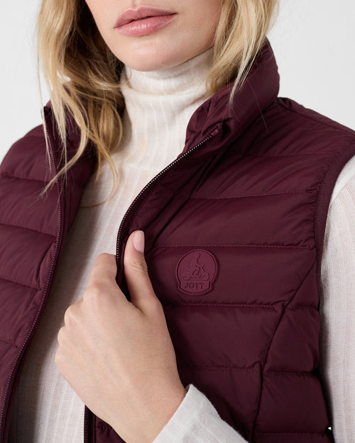 Sleeveless stretch Down jacket Cherry black Grenada - JOTT - 5