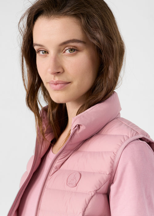 Sleeveless stretch Down jacket Antique Rose Grenada - JOTT - 5