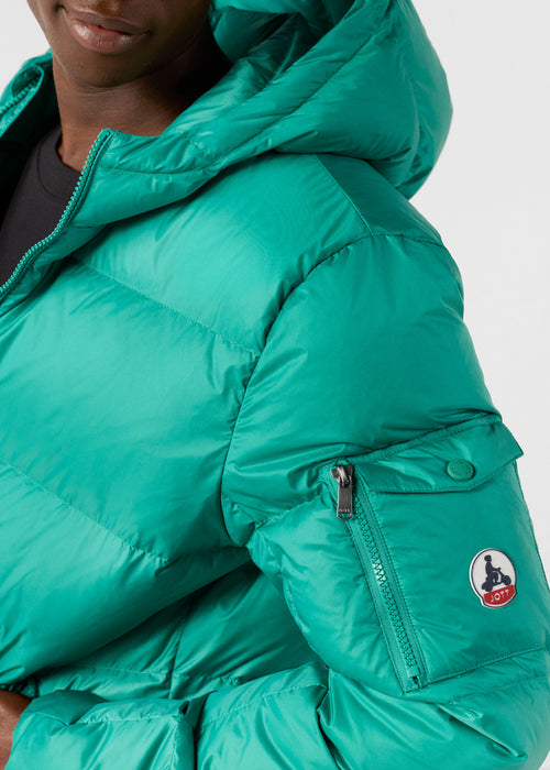 Down jacket with hood Grand Froid Persian Green Java - JOTT - 5
