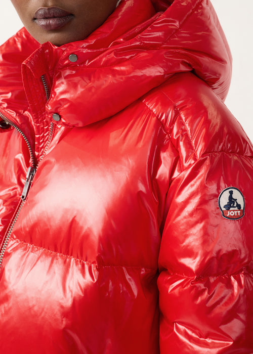 Down jacket Grand Froid puffer Rouge carmin Quinn shiny - JOTT - 5