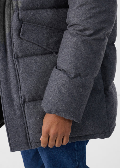 Mid-Long Down jacket Dark Heather Grey Scotty - JOTT - 5