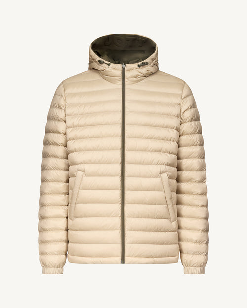 Down jacket hooded Down jacket Army/Beige Bergen 2.0 - JOTT - 4