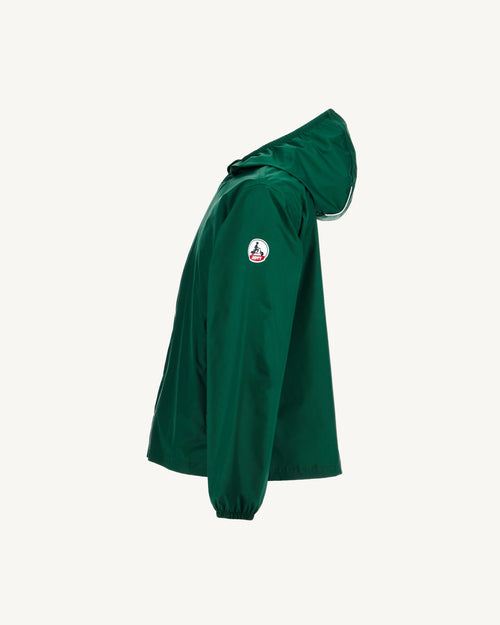Kid Hooded Waterproof Jacket Dark Green Madeira - JOTT - 2