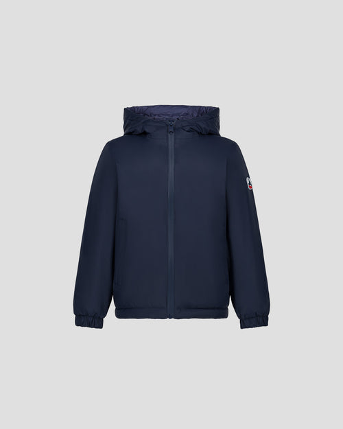 Down jacket Kid reversible hooded Ultralight Navy/Mystic Blue Kyoto 2.0 - JOTT - 2