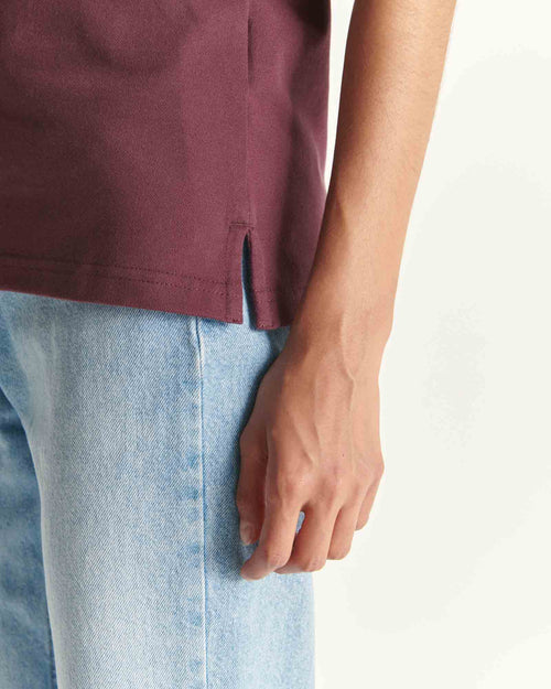 organic cotton  polo shirtAubergine Franca - JOTT - 2