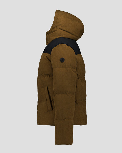 Down jacket bi-material Fauve/Noir Marceau Bimat - JOTT - 3