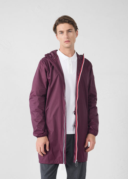 Skye Black Cherry Long Raincoat - JOTT - 3