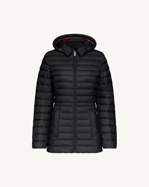 Mid-length hooded Down jacket Black Nour 2.0 - JOTT - 3