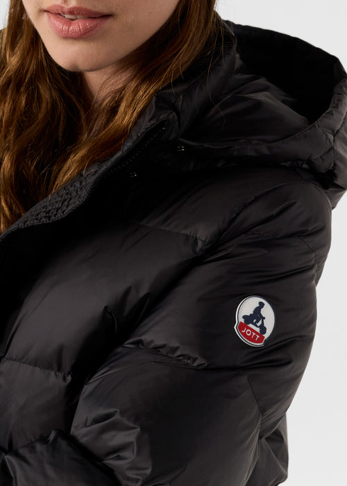 Long hooded Down jacket Grand Froid Noir Karachi - JOTT - 5