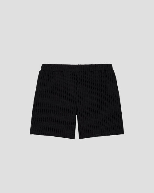Black Vittorio cotton knit shorts - JOTT - 2