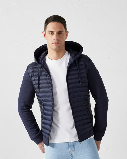 Navy Gummy 2.0 two-ply hooded jacket - JOTT - 2