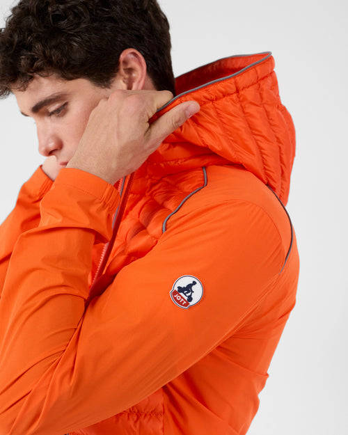 Down jacket bi-material Fire Red Stride - JOTT - 5