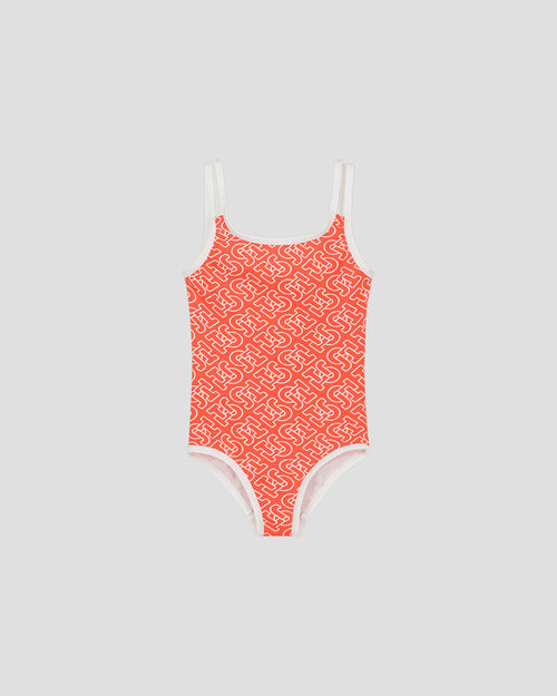Swimsuit Mono red fire Milla monogram - JOTT - 2