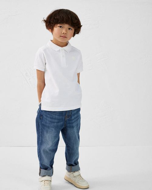 Kid cotton polo shirt white Ciro - JOTT - 5