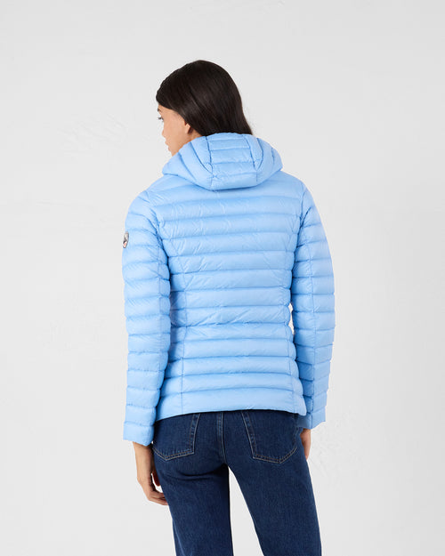 Down jacket light hooded Crystal Blue Cloe - JOTT - 4