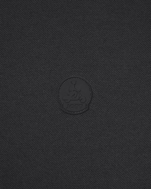 Carlos black cotton long sleeve polo - JOTT - 3