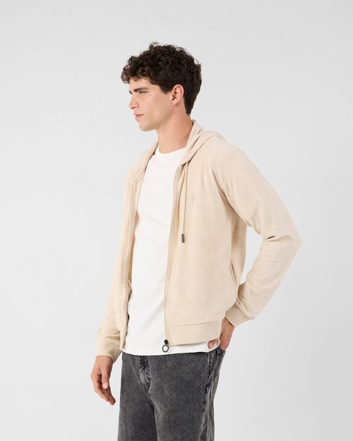 Sable Mojave hooded terry zip jacket - JOTT - 3