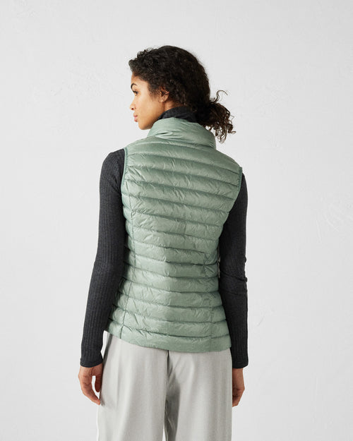 Down jacket light sleeveless Mineral green Seda - JOTT - 4