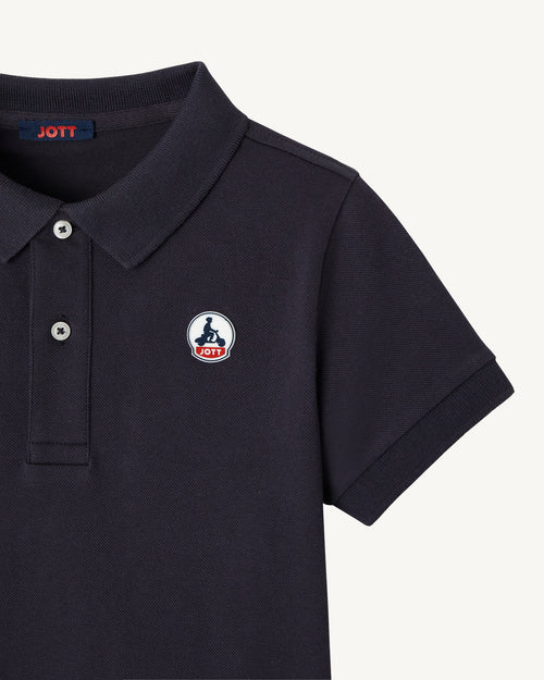Polo Kid in organic cotton Marine Salvador - JOTT - 3