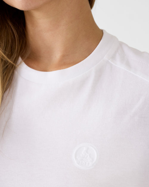 Espar white cotton round-neck T-shirt - JOTT - 5