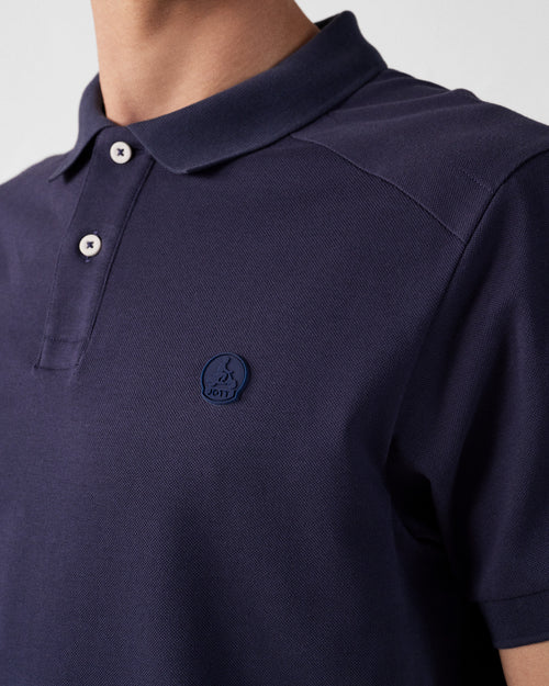 Alvaro navy cotton polo shirt - JOTT - 5