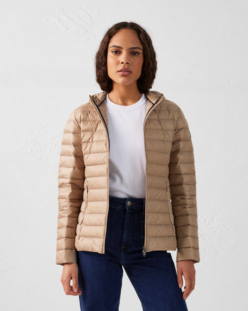 Down jacket light hooded Beige Cloe - JOTT - 3