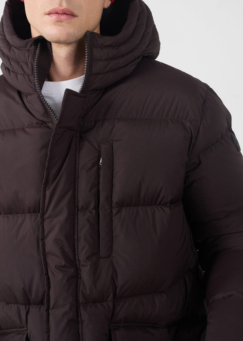 Down jacket Grand Froid stretch mi-longue Café noir Scott - JOTT - 5