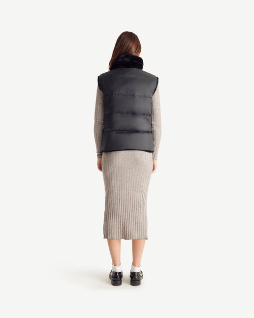 Reversible Sleeveless Down jacket Grand Froid Noir Daria 2.0 - JOTT - 3