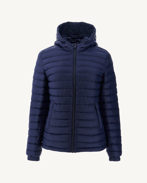 Reversible Down jacket with hood Navy Vienna - JOTT - 2