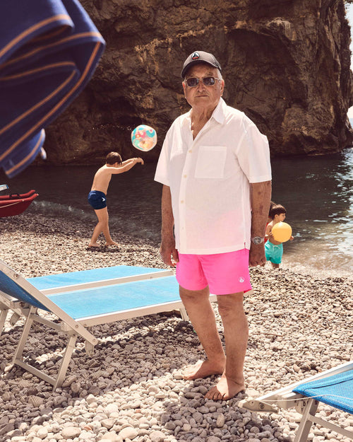 Bañador Niolon rosa fluo