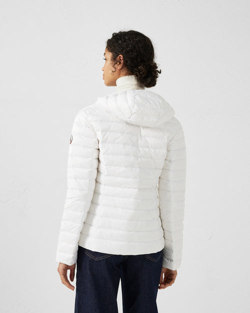 Chaqueta de plumón légère à Capucha Blanc Cloe - JOTT - 4