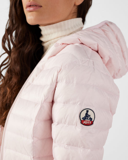 Chaqueta de plumón légère à Capucha Rose pétale Cloe - JOTT - 5